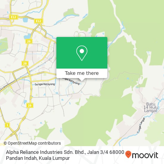 Alpha Reliance Industries Sdn. Bhd., Jalan 3 / 4 68000 Pandan Indah map