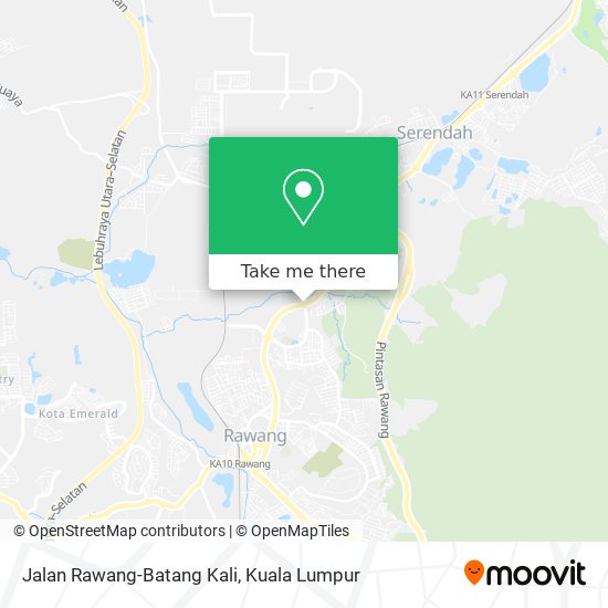 Jalan Rawang-Batang Kali map