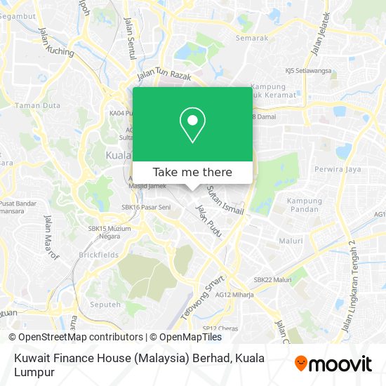 Peta Kuwait Finance House (Malaysia) Berhad