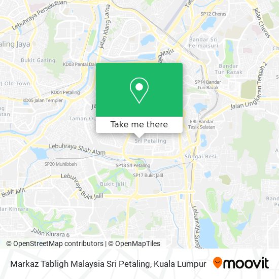 Markaz Tabligh Malaysia Sri Petaling map