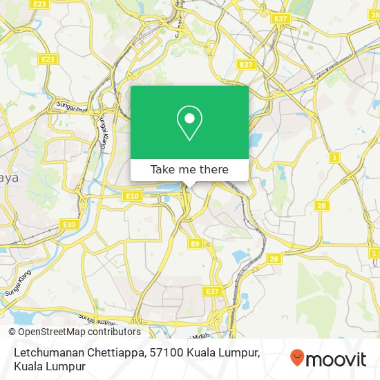 Letchumanan Chettiappa, 57100 Kuala Lumpur map