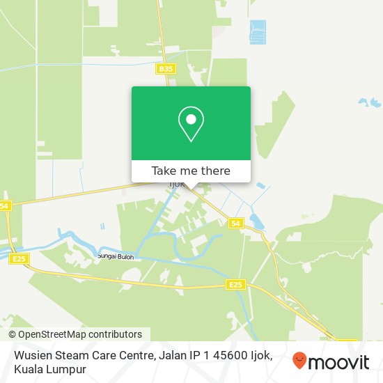 Peta Wusien Steam Care Centre, Jalan IP 1 45600 Ijok