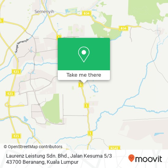 Peta Laurenz Leistung Sdn. Bhd., Jalan Kesuma 5 / 3 43700 Beranang