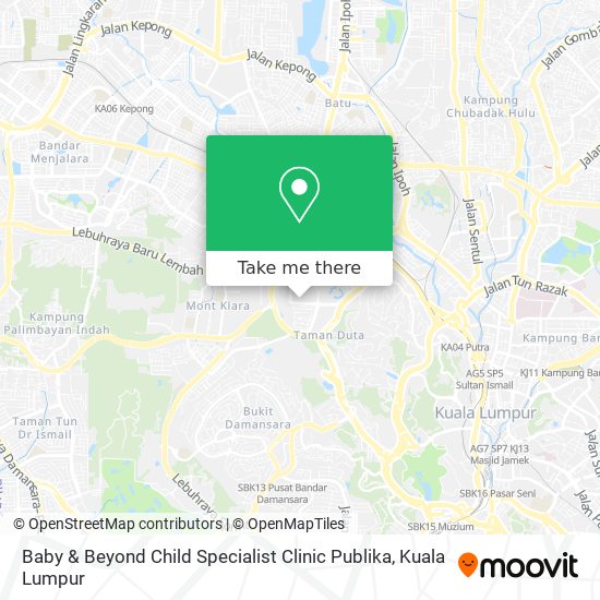 Baby & Beyond Child Specialist Clinic Publika map