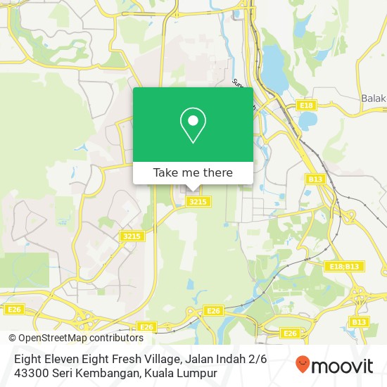 Peta Eight Eleven Eight Fresh Village, Jalan Indah 2 / 6 43300 Seri Kembangan