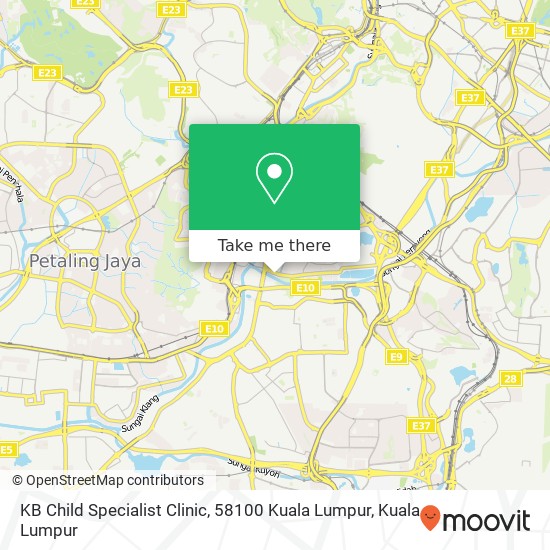 KB Child Specialist Clinic, 58100 Kuala Lumpur map