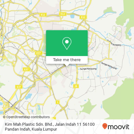 Kim Mah Plastic Sdn. Bhd., Jalan Indah 11 56100 Pandan Indah map