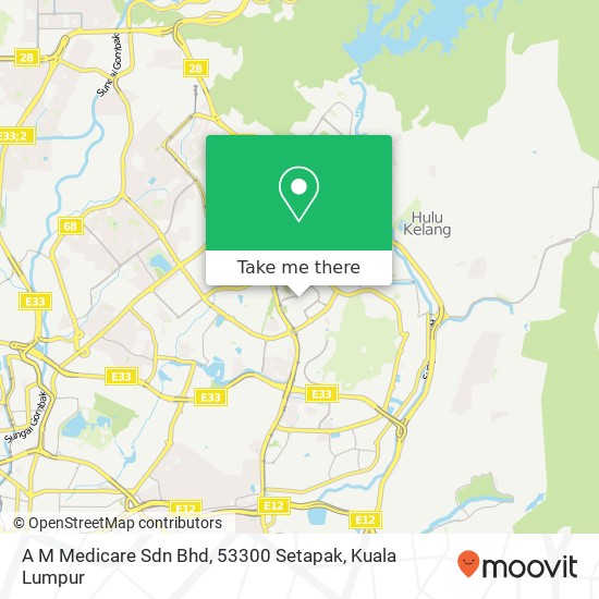 A M Medicare Sdn Bhd, 53300 Setapak map