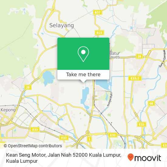 Kean Seng Motor, Jalan Niah 52000 Kuala Lumpur map