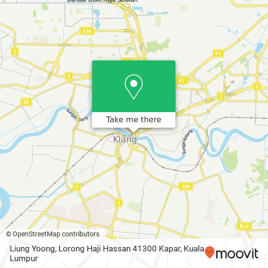 Liung Yoong, Lorong Haji Hassan 41300 Kapar map