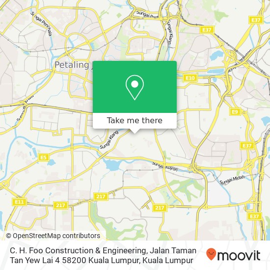 C. H. Foo Construction & Engineering, Jalan Taman Tan Yew Lai 4 58200 Kuala Lumpur map