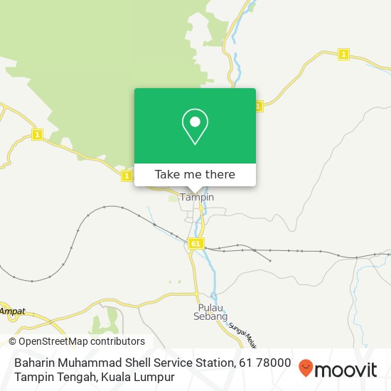 Baharin Muhammad Shell Service Station, 61 78000 Tampin Tengah map