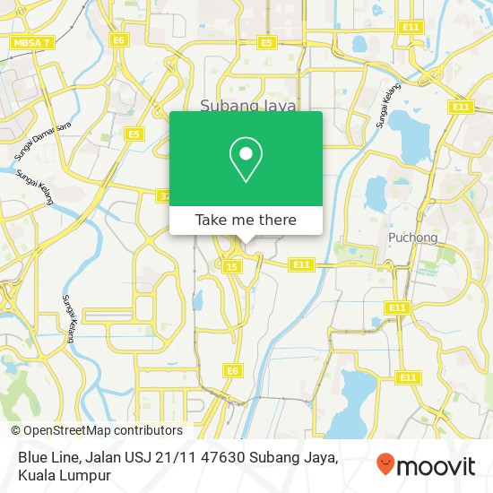 Blue Line, Jalan USJ 21 / 11 47630 Subang Jaya map