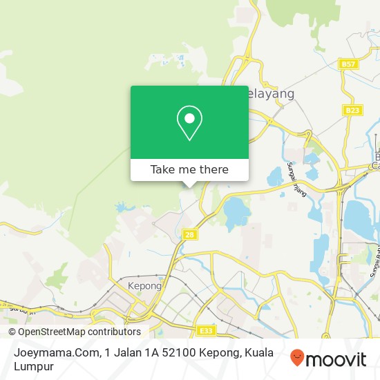 Joeymama.Com, 1 Jalan 1A 52100 Kepong map