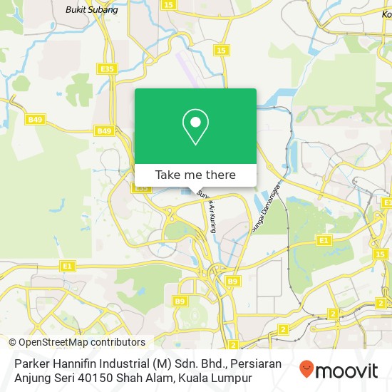 Parker Hannifin Industrial (M) Sdn. Bhd., Persiaran Anjung Seri 40150 Shah Alam map