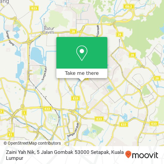 Zaini Yah Nik, 5 Jalan Gombak 53000 Setapak map