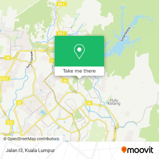 Jalan I3 map