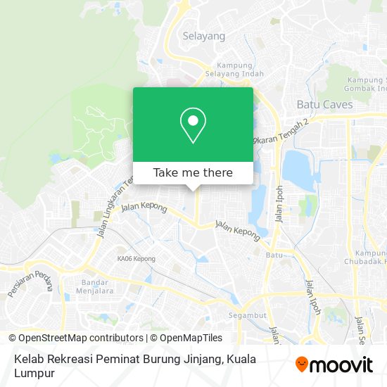 Peta Kelab Rekreasi Peminat Burung Jinjang
