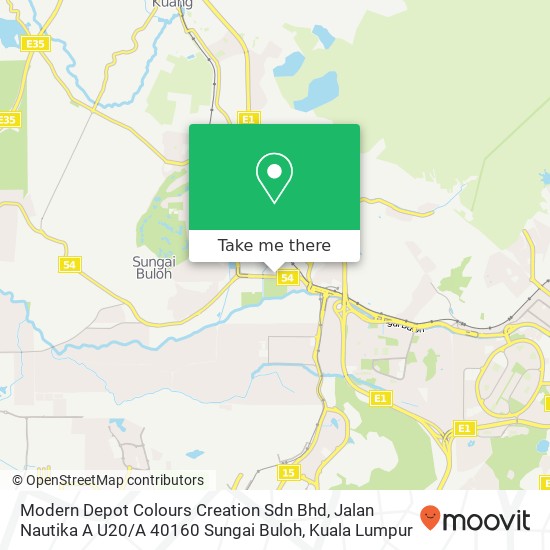 Modern Depot Colours Creation Sdn Bhd, Jalan Nautika A U20 / A 40160 Sungai Buloh map