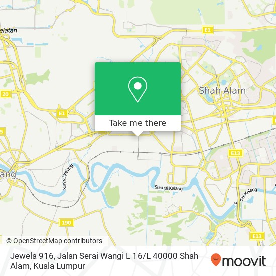 Peta Jewela 916, Jalan Serai Wangi L 16 / L 40000 Shah Alam