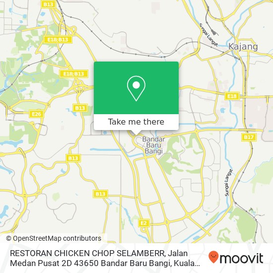 Peta RESTORAN CHICKEN CHOP SELAMBERR, Jalan Medan Pusat 2D 43650 Bandar Baru Bangi
