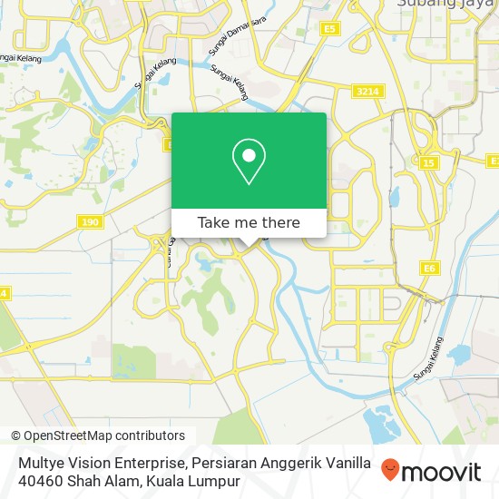 Peta Multye Vision Enterprise, Persiaran Anggerik Vanilla 40460 Shah Alam