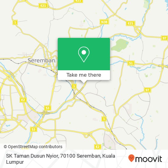 SK Taman Dusun Nyior, 70100 Seremban map