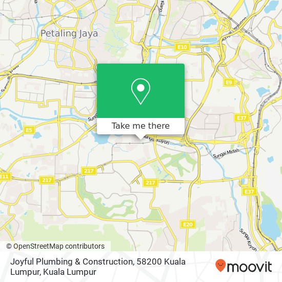 Peta Joyful Plumbing & Construction, 58200 Kuala Lumpur