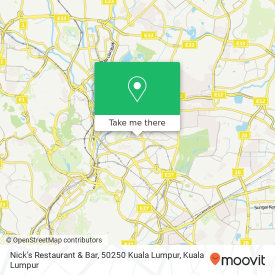 Nick's Restaurant & Bar, 50250 Kuala Lumpur map