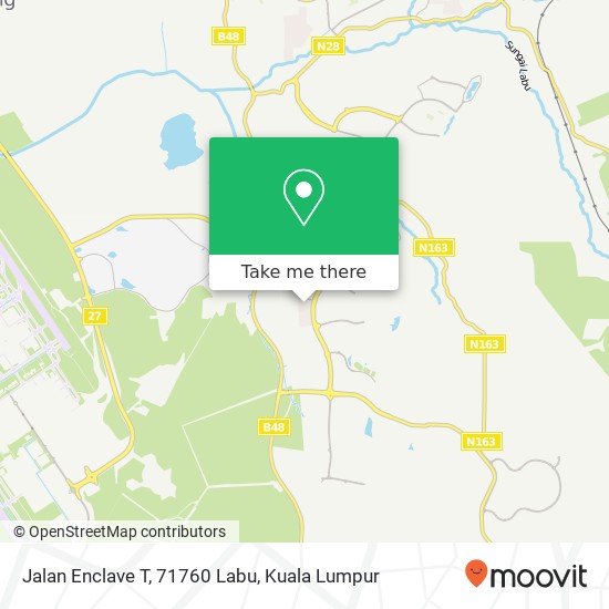 Jalan Enclave T, 71760 Labu map