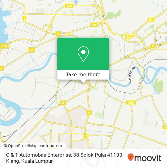 C & T Automobile Enterprise, 38 Solok Pulai 41100 Klang map