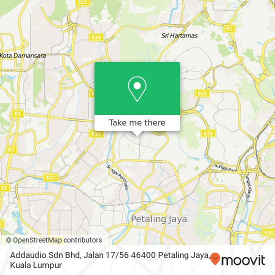 Addaudio Sdn Bhd, Jalan 17 / 56 46400 Petaling Jaya map