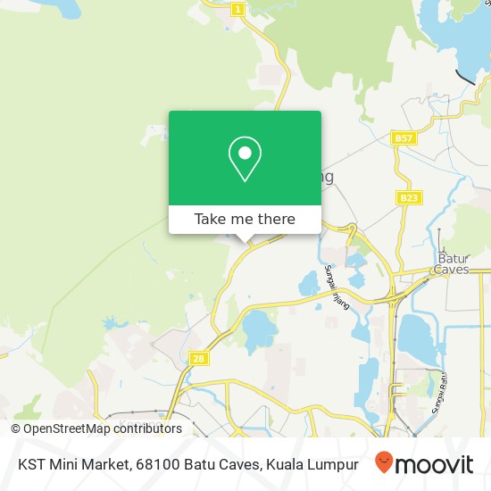 KST Mini Market, 68100 Batu Caves map