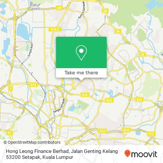 Hong Leong Finance Berhad, Jalan Genting Kelang 53200 Setapak map