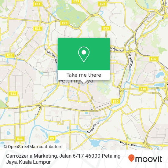 Peta Carrozzeria Marketing, Jalan 6 / 17 46000 Petaling Jaya