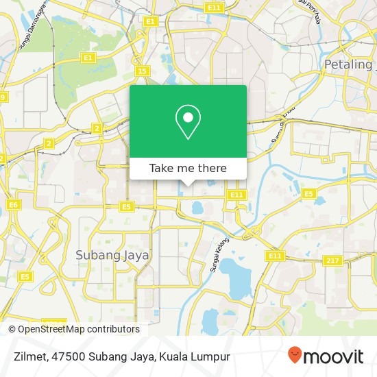 Peta Zilmet, 47500 Subang Jaya