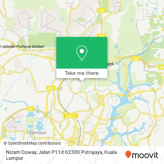 Nizam Coway, Jalan P11d 62300 Putrajaya map