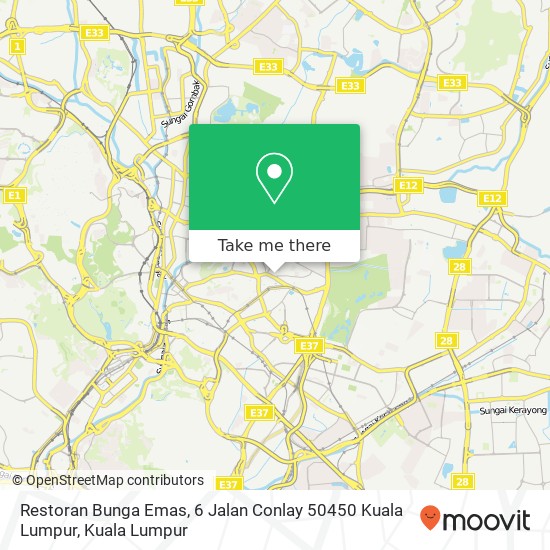 Restoran Bunga Emas, 6 Jalan Conlay 50450 Kuala Lumpur map