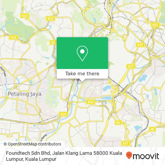 Foundtech Sdn Bhd, Jalan Klang Lama 58000 Kuala Lumpur map