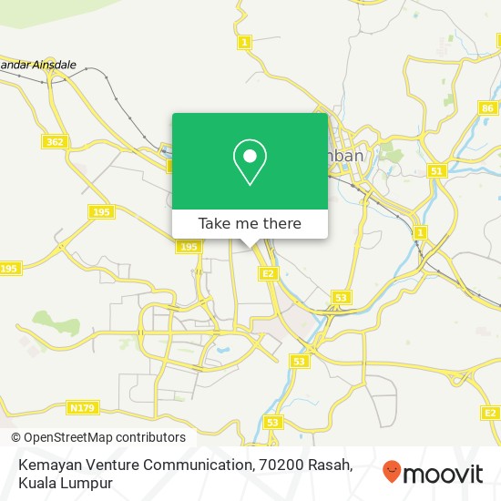 Kemayan Venture Communication, 70200 Rasah map