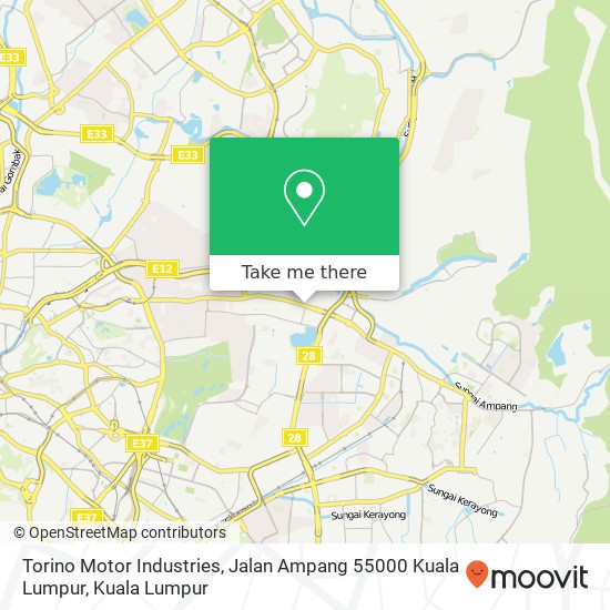 Peta Torino Motor Industries, Jalan Ampang 55000 Kuala Lumpur