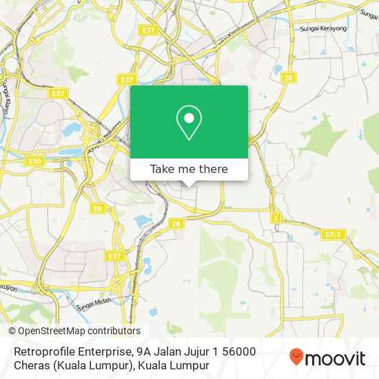 Retroprofile Enterprise, 9A Jalan Jujur 1 56000 Cheras (Kuala Lumpur) map