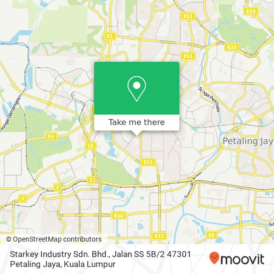 Starkey Industry Sdn. Bhd., Jalan SS 5B / 2 47301 Petaling Jaya map