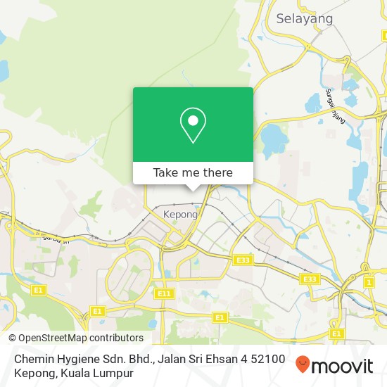 Chemin Hygiene Sdn. Bhd., Jalan Sri Ehsan 4 52100 Kepong map