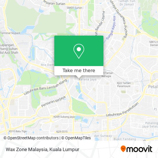 Peta Wax Zone Malaysia