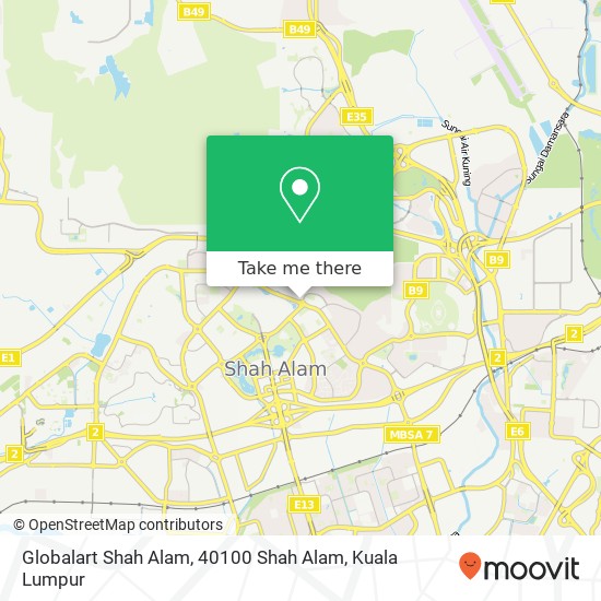 Peta Globalart Shah Alam, 40100 Shah Alam
