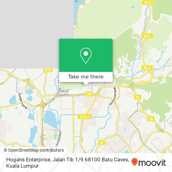 Hogans Enterprise, Jalan Tib 1 / 9 68100 Batu Caves map
