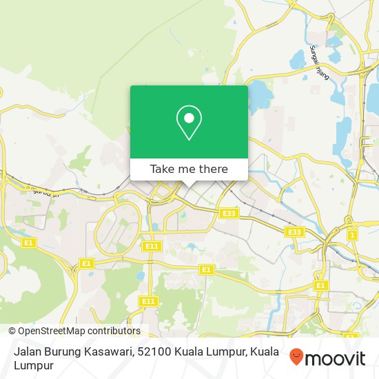 Jalan Burung Kasawari, 52100 Kuala Lumpur map