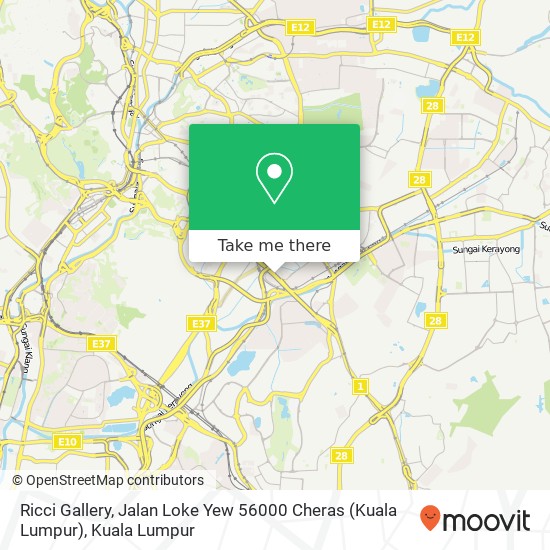 Ricci Gallery, Jalan Loke Yew 56000 Cheras (Kuala Lumpur) map