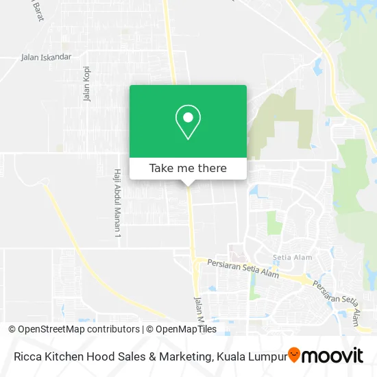 Ricca Kitchen Hood Sales & Marketing map